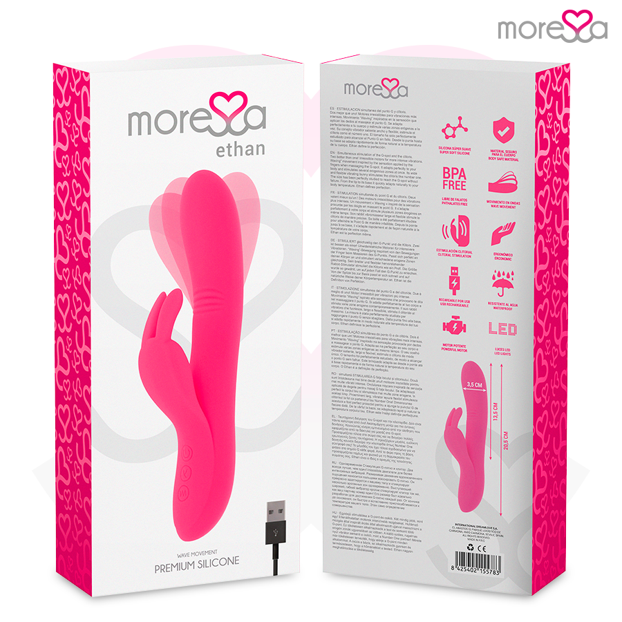 MORESSA - ETHAN EFFET VAGUE PLUS PUISSANT VIBRATION PREMIUM SILICONE RECHARGEABLE