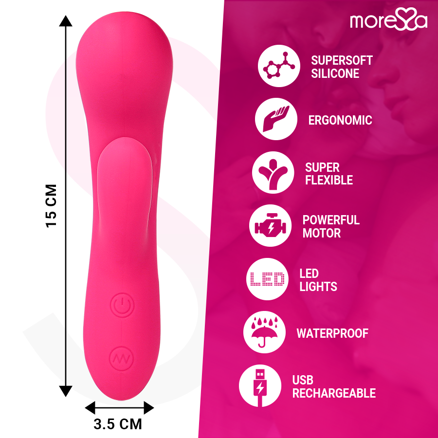 MORESSA - JERRY CLIP VIBREUR POINT G ET CLITORIS SILICONE PREMIUM RECHARGEABLE