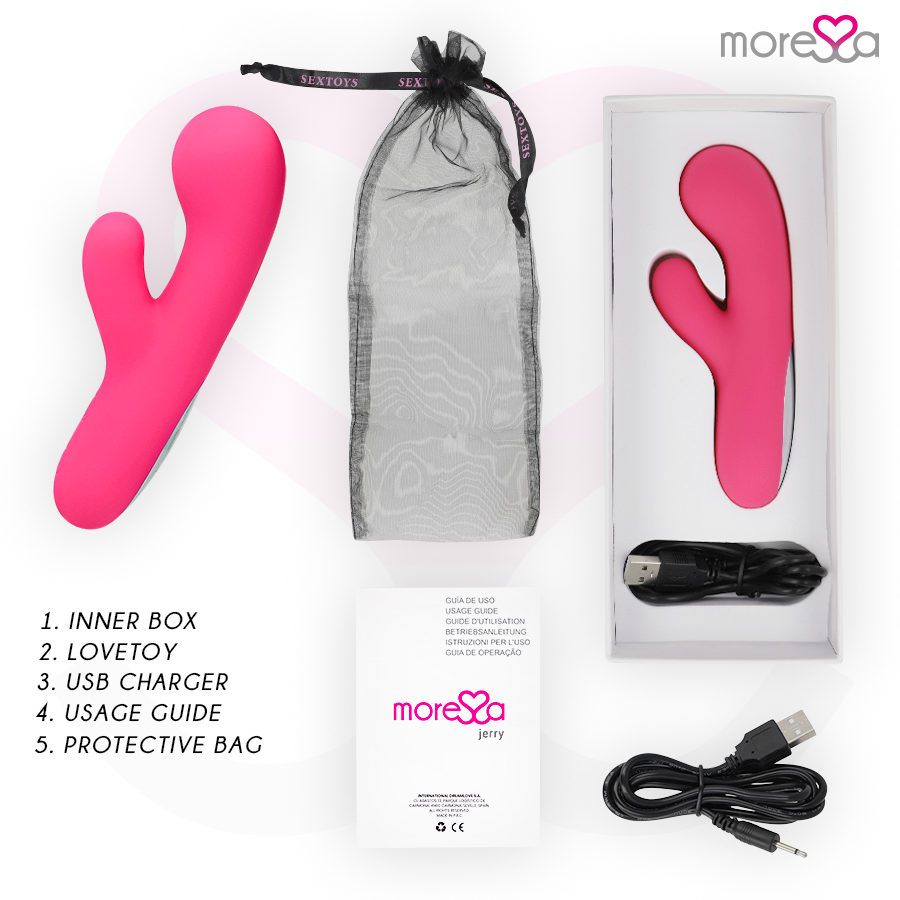 MORESSA - JERRY CLIP VIBREUR POINT G ET CLITORIS SILICONE PREMIUM RECHARGEABLE