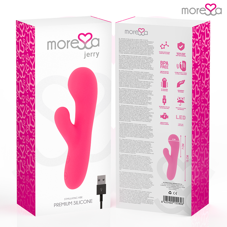 MORESSA - JERRY CLIP VIBREUR POINT G ET CLITORIS SILICONE PREMIUM RECHARGEABLE