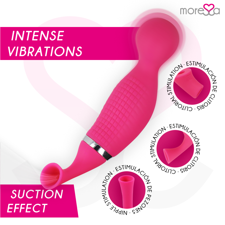 MORESSA - KIRK DUO PREMIUM MULTI-PERFORMANCE SUCTION + MASSAGER SILICONE RECHARGEABLE
