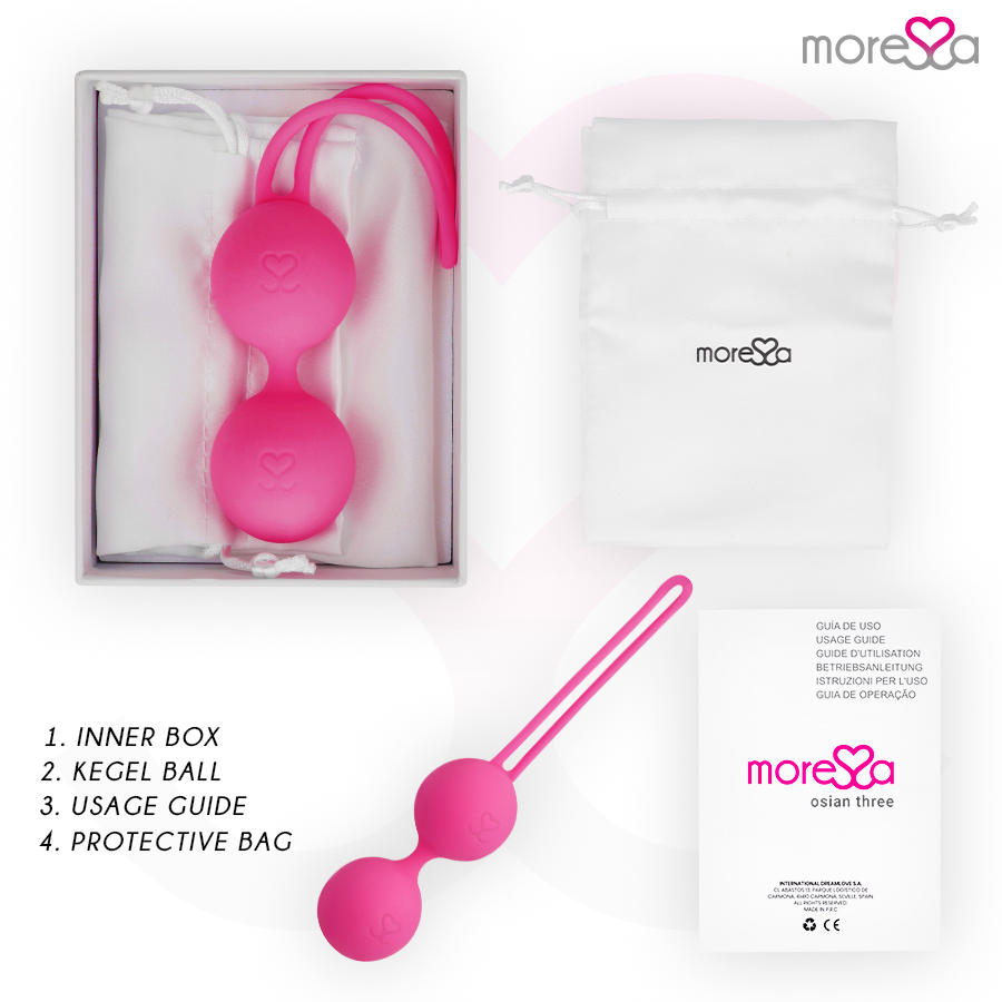MORESSA - OSIAN THREE ENTRAÎNEMENT DU PLANCHER PELVIEN 85 gr PREMIUM SILICONE ROSE