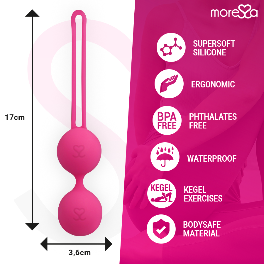 MORESSA - OSIAN THREE ENTRAÎNEMENT DU PLANCHER PELVIEN 85 gr PREMIUM SILICONE ROSE