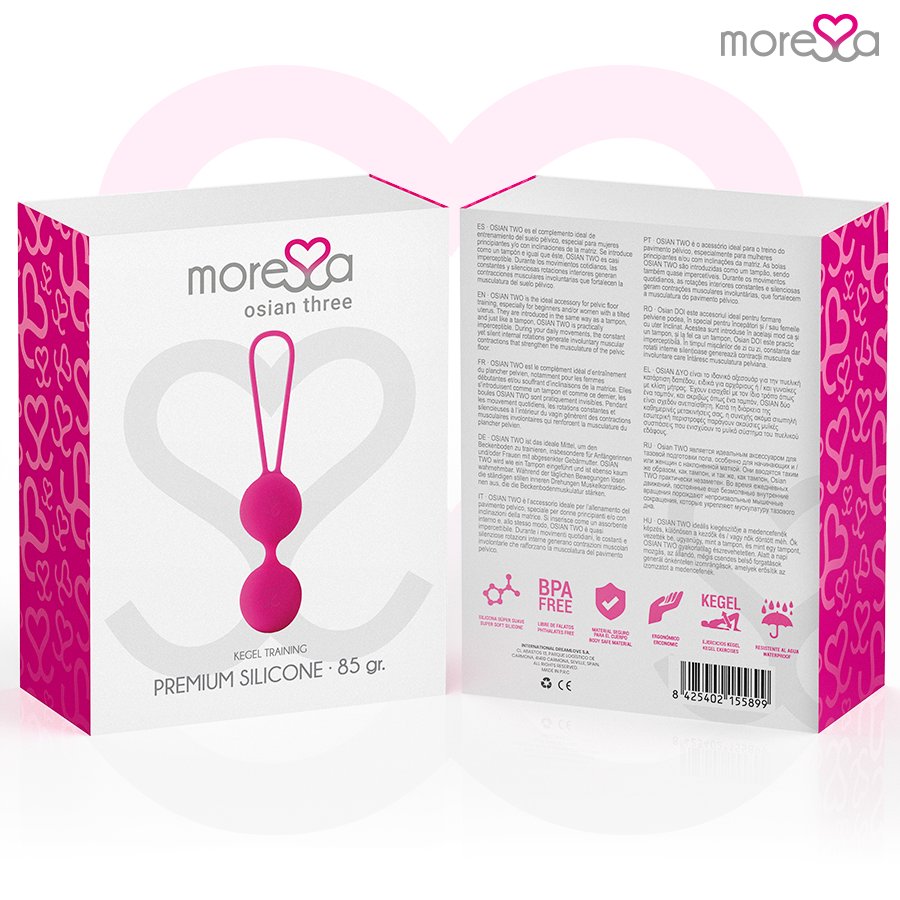 MORESSA - OSIAN THREE ENTRAÎNEMENT DU PLANCHER PELVIEN 85 gr PREMIUM SILICONE ROSE