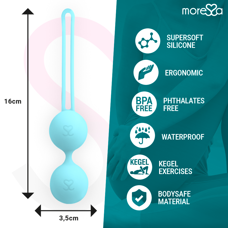 MORESSA - OSIAN TWO ENTRAÎNEMENT DU PLANCHER PELVIEN 101g SILICONE PREMIUM TURQUOISE