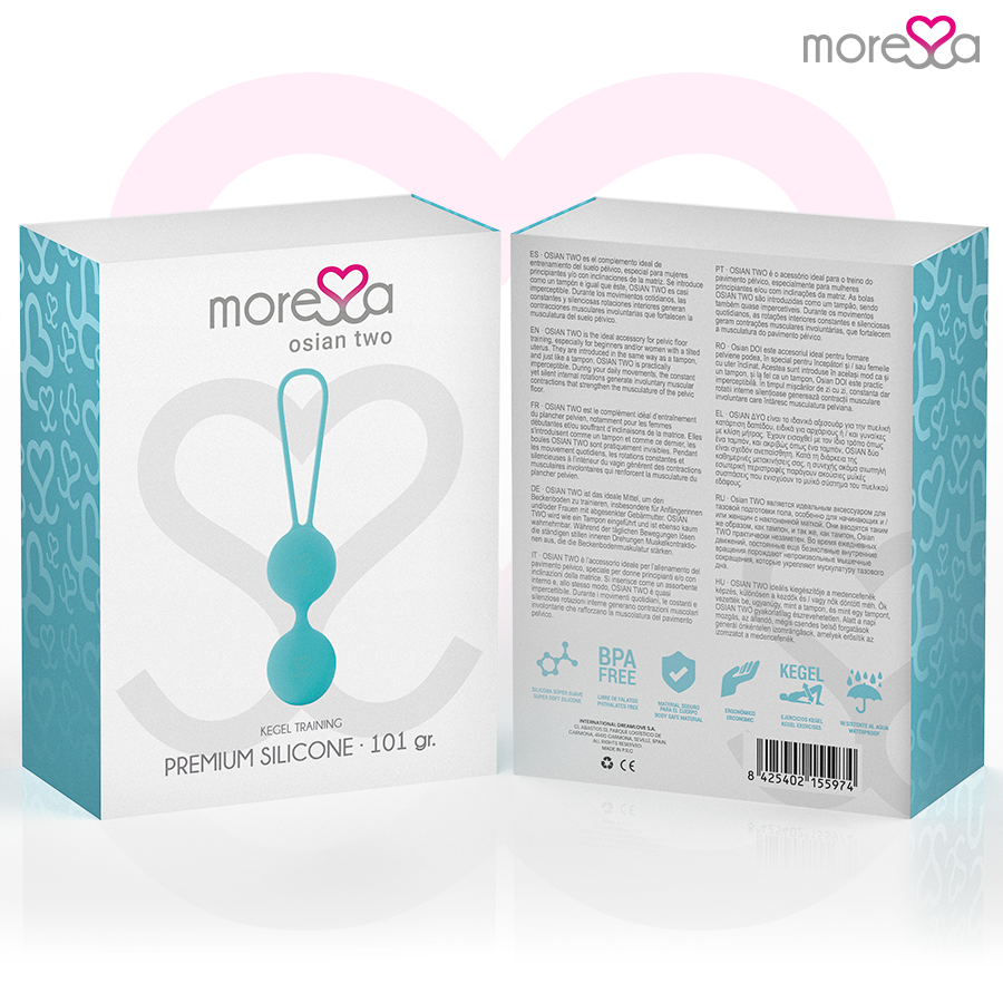 MORESSA - OSIAN TWO ENTRAÎNEMENT DU PLANCHER PELVIEN 101g SILICONE PREMIUM TURQUOISE