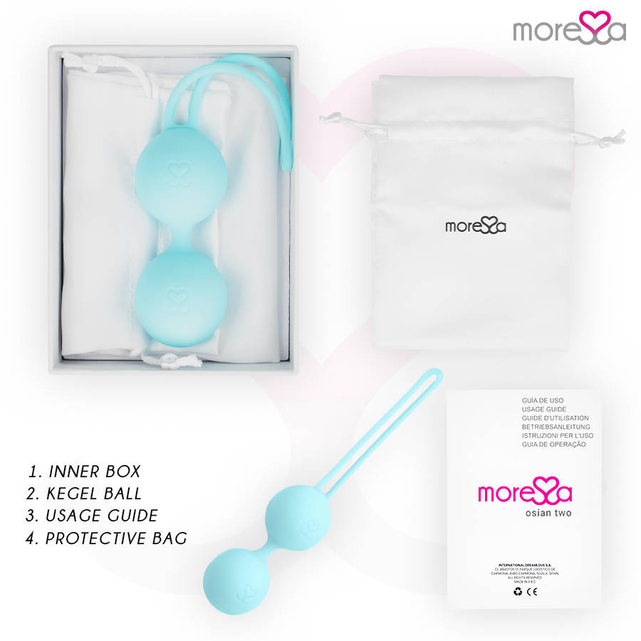 MORESSA - OSIAN TWO ENTRAÎNEMENT DU PLANCHER PELVIEN 101g SILICONE PREMIUM TURQUOISE