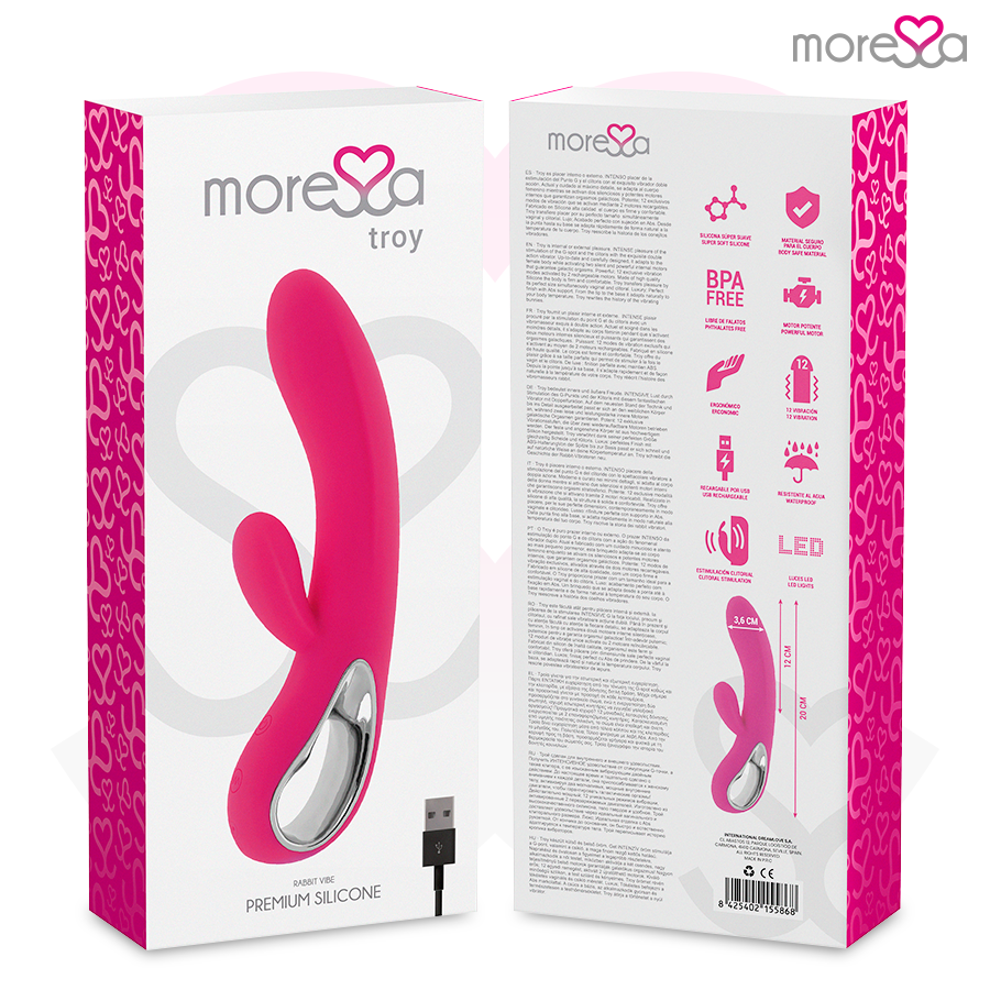 MORESSA - TROY MASSEUR POINT G ET CLITORIS PREMIUM SILICONE RECHARGEABLE