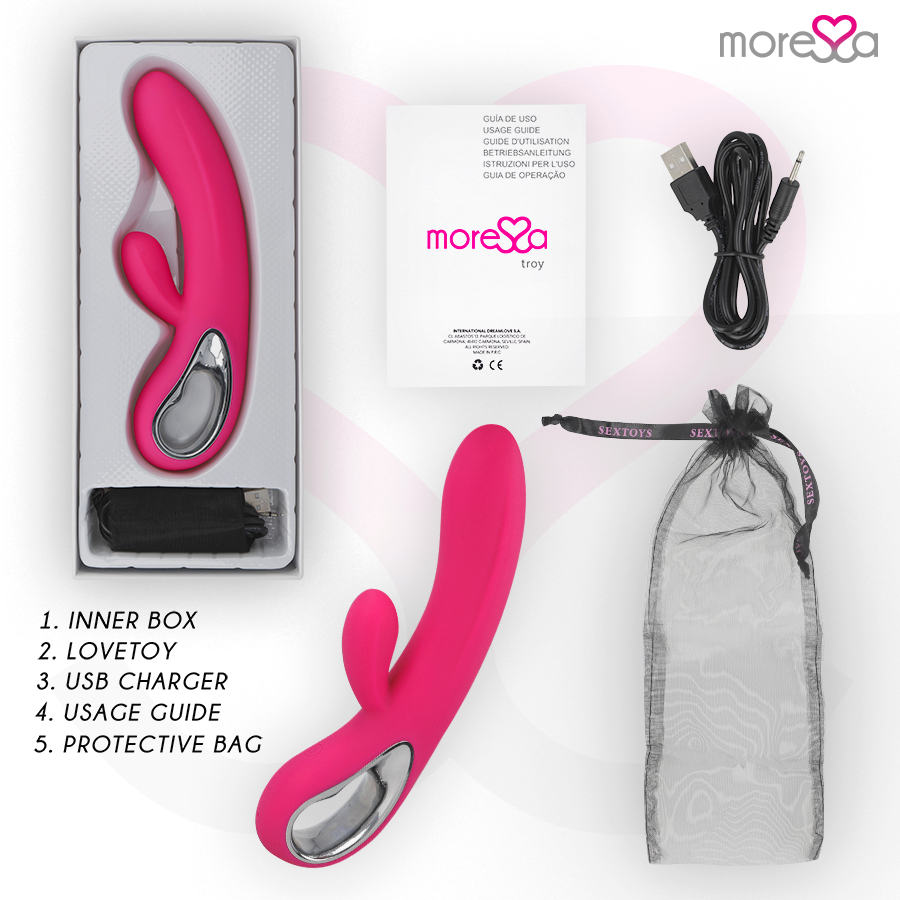 MORESSA - TROY MASSEUR POINT G ET CLITORIS PREMIUM SILICONE RECHARGEABLE
