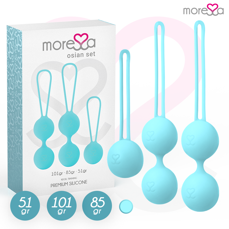 MORESSA - SET OSIAN Osian One; 51 Gr / Osian Two; 101 Gr / Osian Three 85 gr SILICONE PREMIUM TURQUOISE