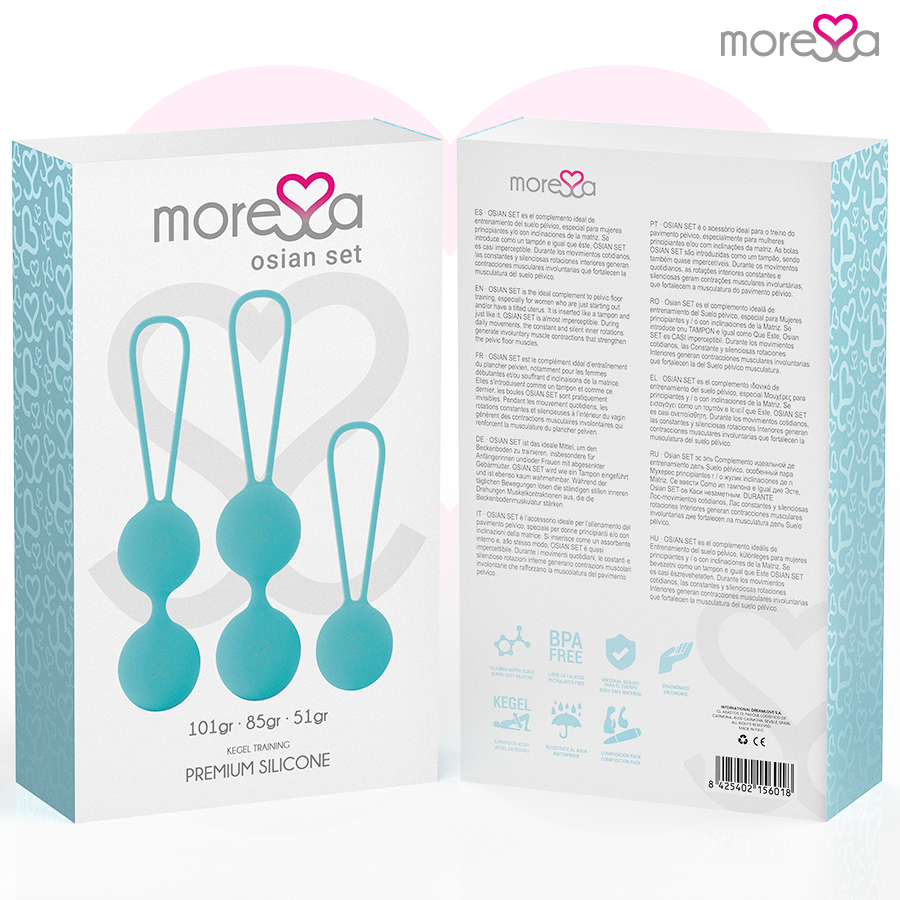 MORESSA - SET OSIAN Osian One; 51 Gr / Osian Two; 101 Gr / Osian Three 85 gr SILICONE PREMIUM TURQUOISE