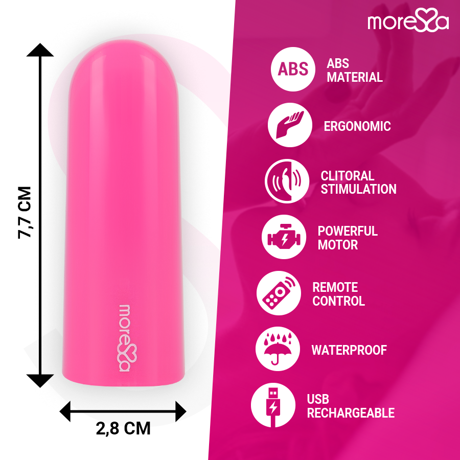 MORESSA - NIX PUISSANT VIBREUR MULTI-JEUX TÉLÉCOMMANDE ROSE