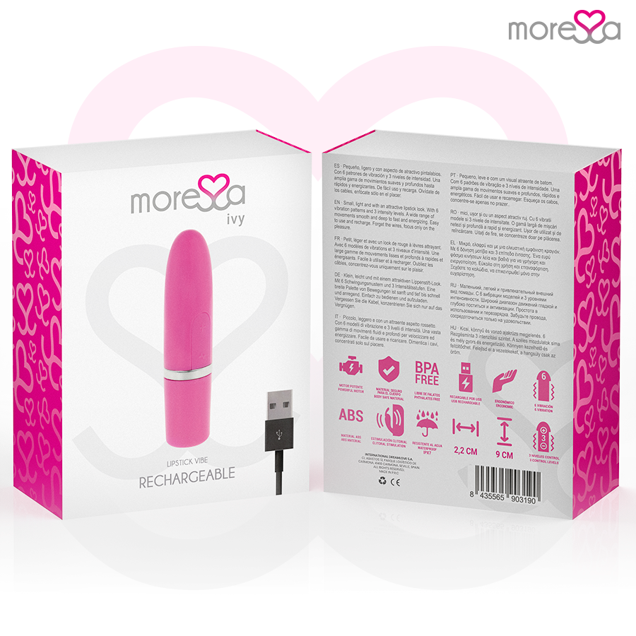 MORESSA - IVY MASSEUR LÈVRES SIMULATEUR DE VOYAGE ROSE