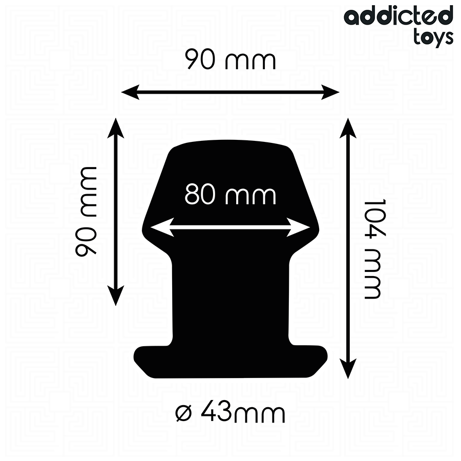 ADDICTED TOYS - EXTREME SILICONE HOLLOW ANAL PLUG SIZE L 10.4 CM