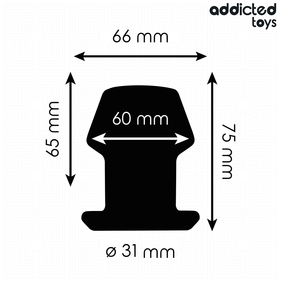 ADDICTED TOYS - EXTREME SILICONE HOLLOW ANAL PLUG SIZE S 7.5 CM