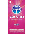 SKINS - DOTS & RIBS PRÉSERVATIFS PREMIUM PACK DE 8