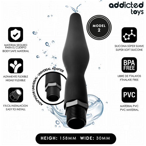 ADDICTED TOYS - NETTOYANT ANAL AVEC ADAPTATEUR UNIVERSEL MODÈLE 2