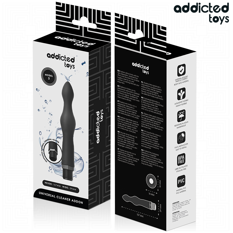 ADDICTED TOYS - NETTOYANT ANAL AVEC ADAPTATEUR UNIVERSEL MODÈLE 3