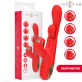 INTENSE - KATY ESTIMULADOR CLÍTORIS MULTIFUNCIÓN 4 CABEZALES INTERCAMBIABLES ROJO