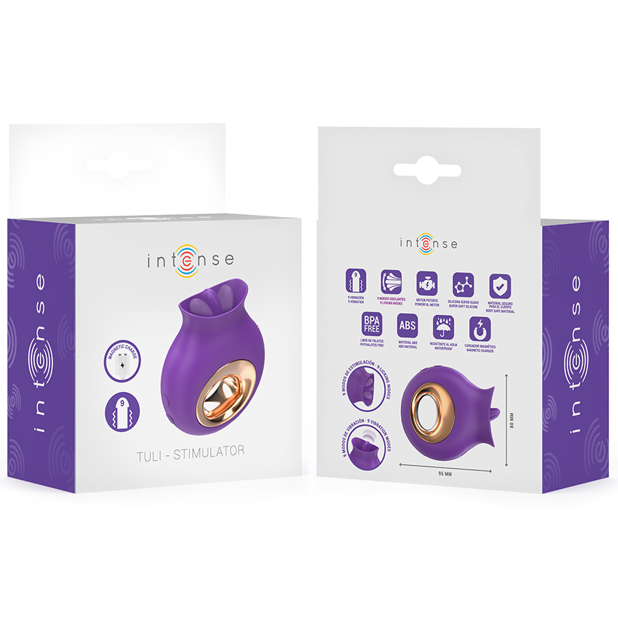 INTENSE - TULI STIMULATEUR CLITORIDIEN 9 VIBRATIONS & 9 OSCILLATIONS VIOLET