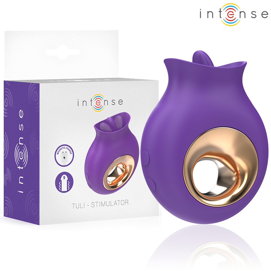 INTENSE - TULI STIMULATEUR CLITORIDIEN 9 VIBRATIONS & 9 OSCILLATIONS VIOLET