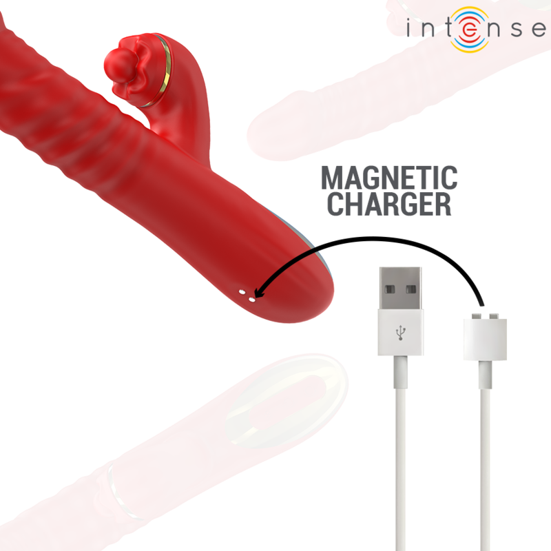 INTENSE - THALIA VIBRATION & PUSH & STIMULATION RED
