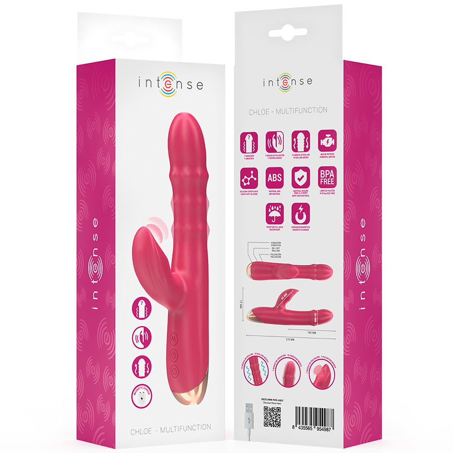 INTENSE - CHLOE VIBREUR MULTIFONCTION 3 EN 1 ROUGE