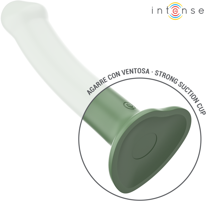 INTENSE - VIBRATEUR À VENTOUSE BECCA 10 VIBRATIONS VERT TÉLÉCOMMANDE