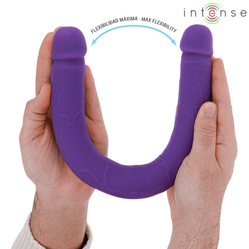 INTENSE - GUNTER GODEMICHET DOUBLE VIBRANT 40 CM VIOLET TÉLÉCOMMANDE