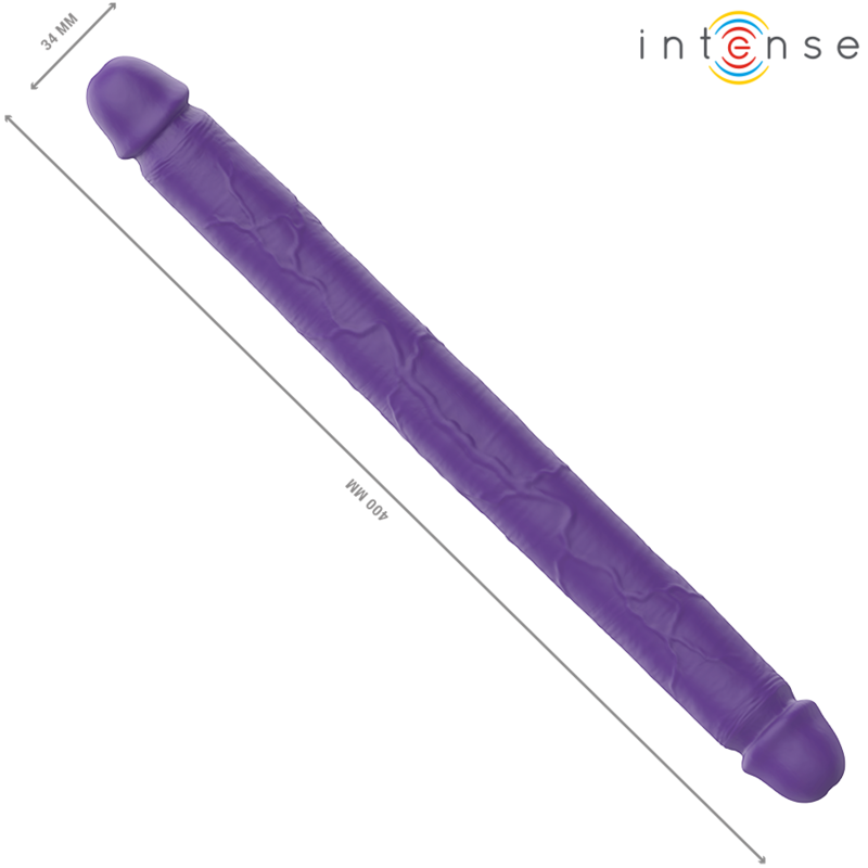 INTENSE - GUNTER GODEMICHET DOUBLE VIBRANT 40 CM VIOLET TÉLÉCOMMANDE