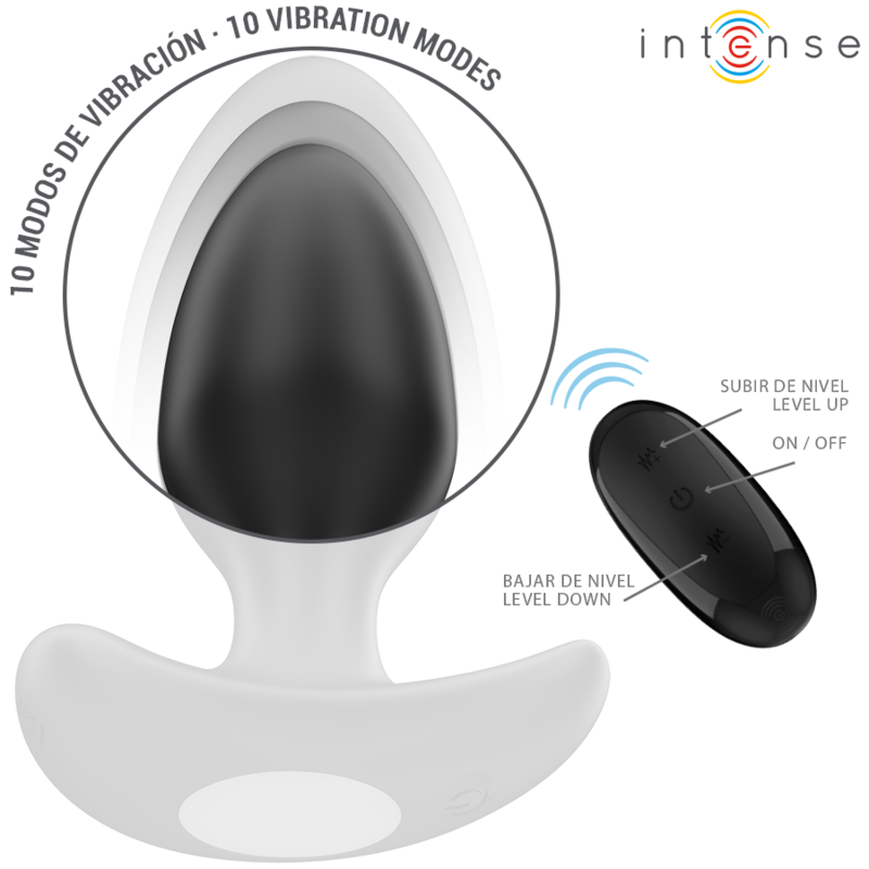 INTENSE - JOEY PLUG ANAL 10 VIBRATIONS NOIR TÉLÉCOMMANDE