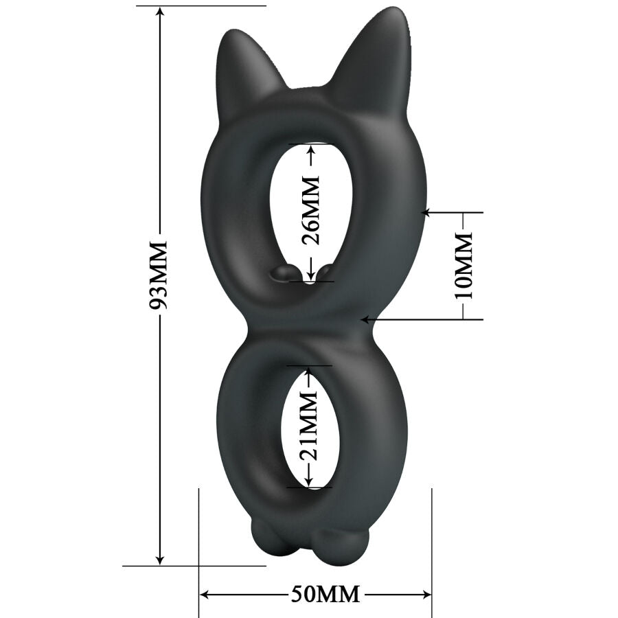CRAZY BULL - ANNEAU DOUBLE SILICONE MODÈLE 20