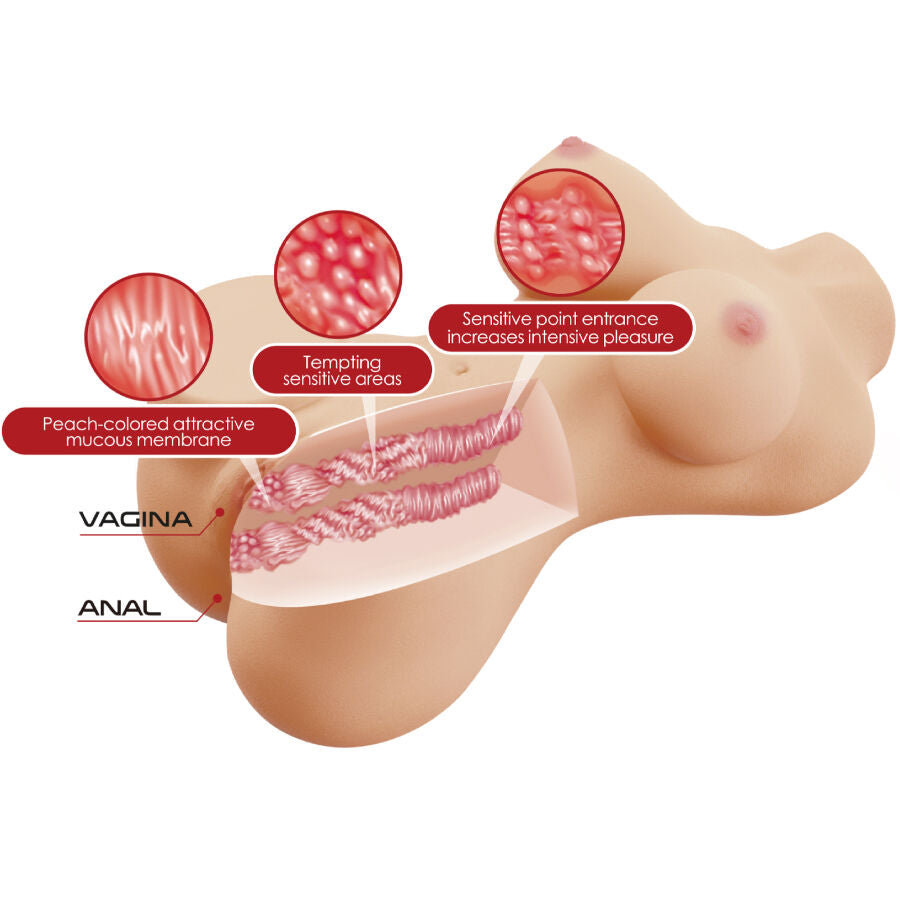 CRAZY BULL - HETTY REALISTIC FEMALE TORSO VAGINA AND ANUS 1.9 KG