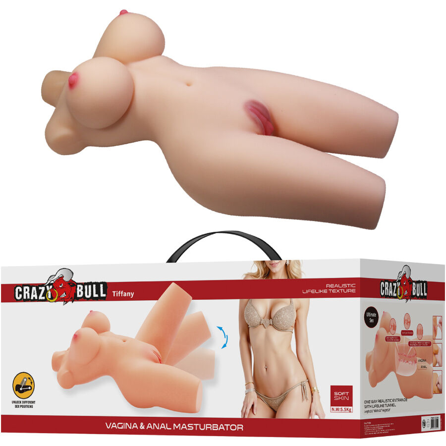 CRAZY BULL - TIFFANY REALISTIC FEMALE TORSO VAGINA AND ANUS 5.5 KG