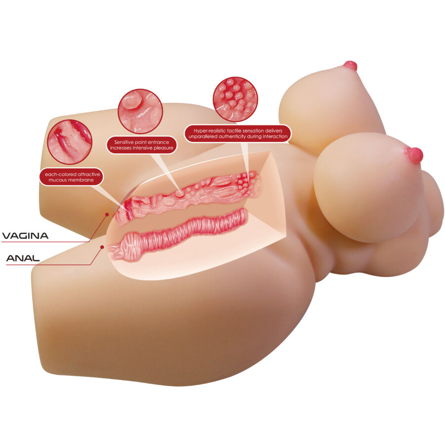 CRAZY BULL - GRACE REALISTIC FEMALE TORSO VAGINA AND ANUS 7.5 KG