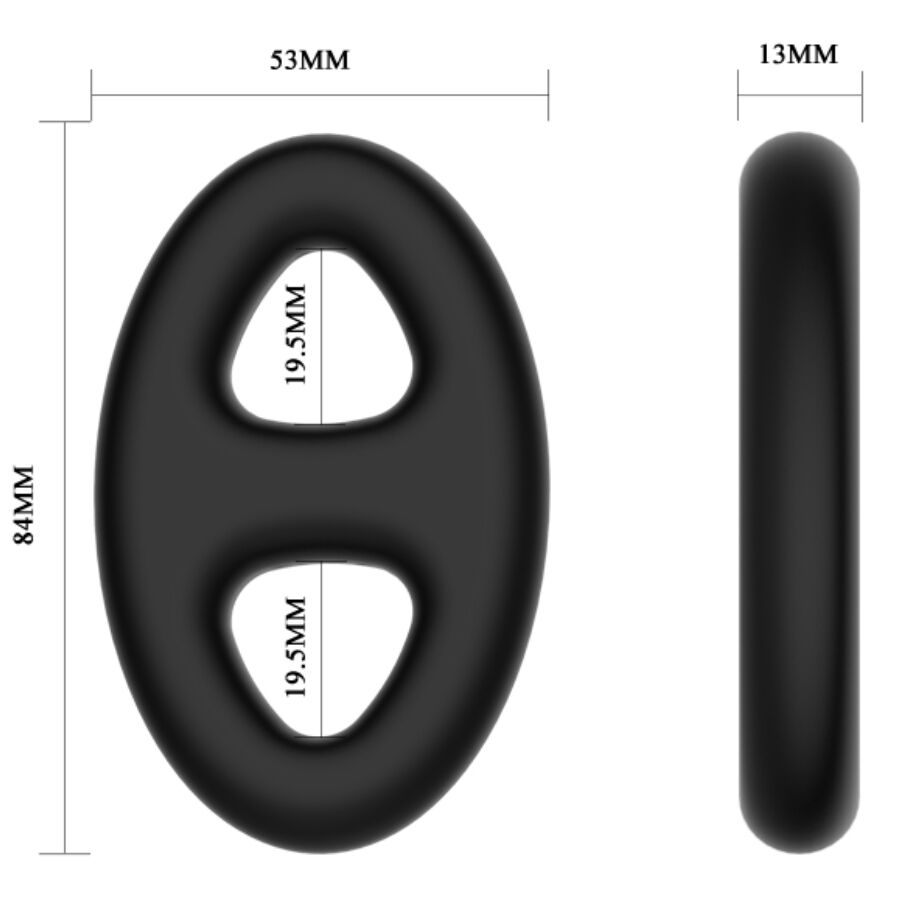 CRAZY BULL - OVAL SILICONE DOUBLE RING