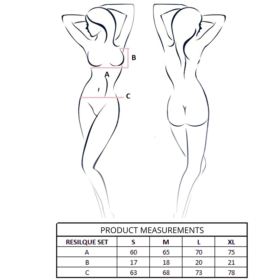 PASSION - RESILQUE SET BRA + THONG WHITE L/XL