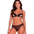 PASSION - ENSEMBLE SOUTIEN-GORGE + CULOTTE NOIR S/M