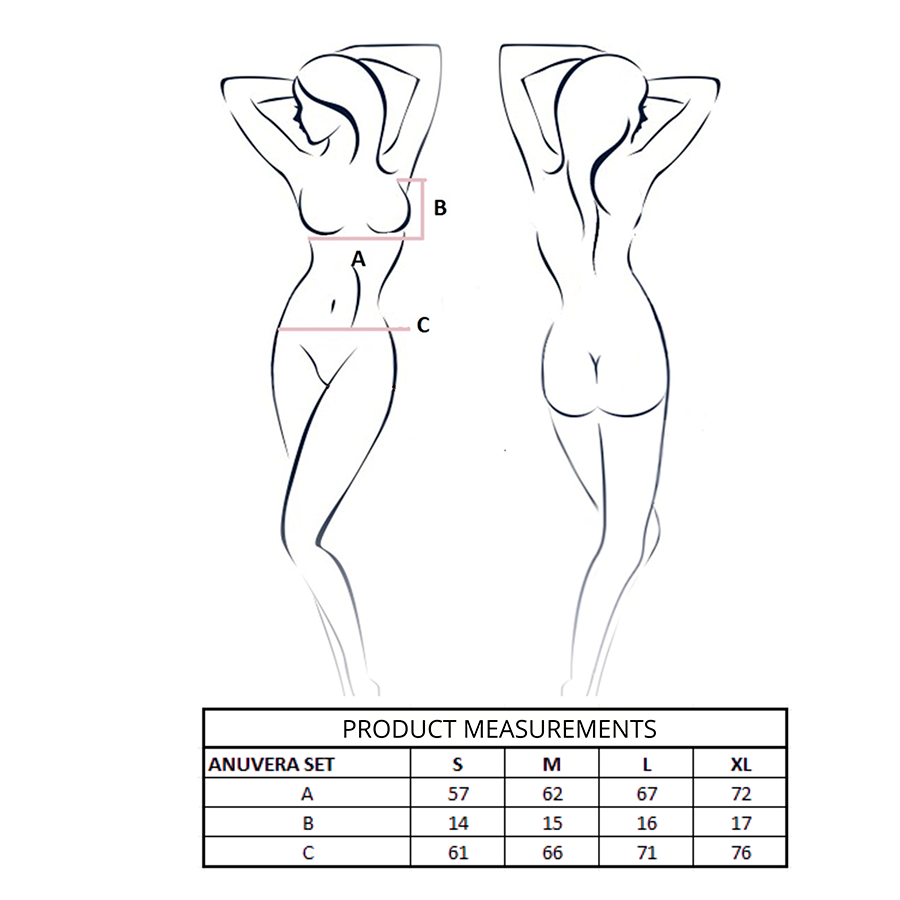 PASSION - ANUVERA SET BRA + THONG RED L/XL