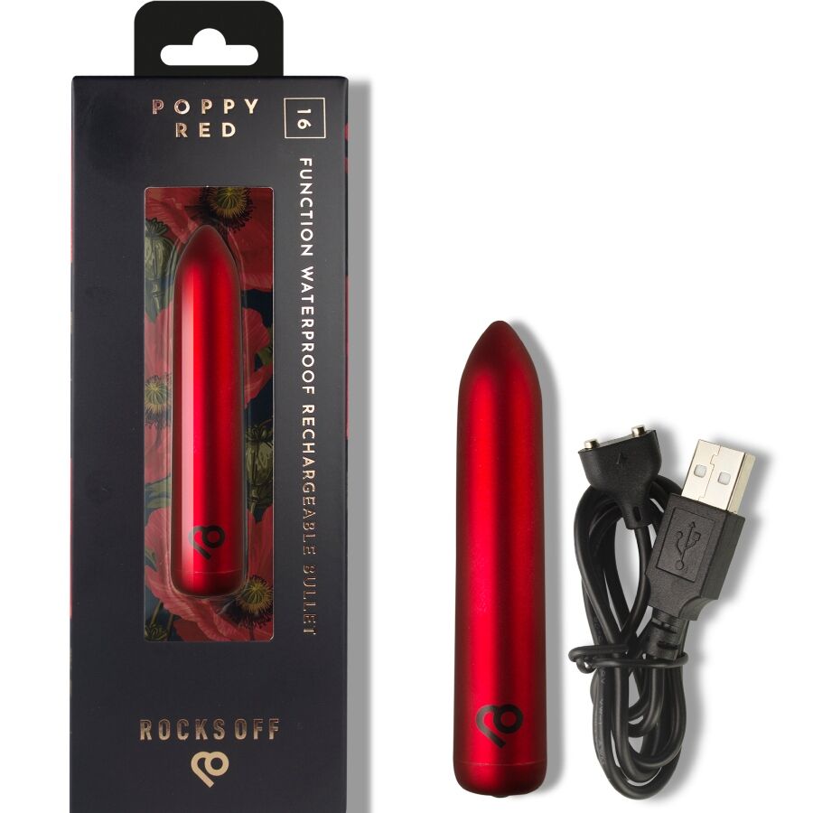 ROCKS-OFF - BALLE VIBRANTE RECHARGEABLE ROUGE