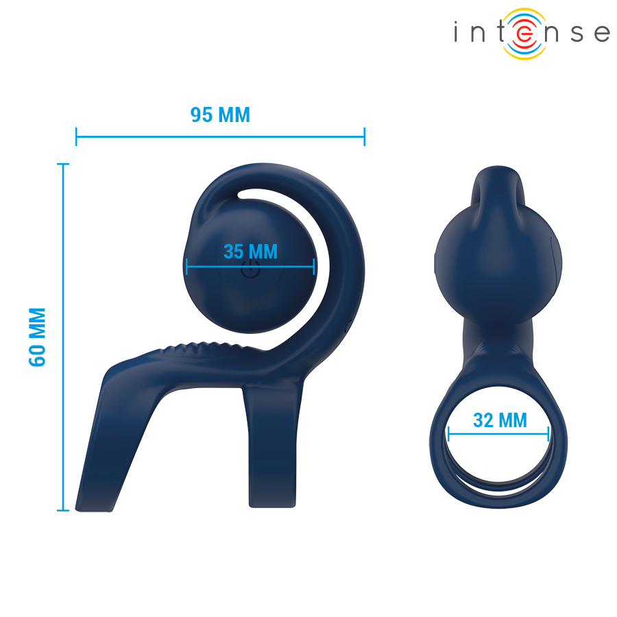 INTENSE - TYSON ENHANCING RING WITH VIBRATING SNAIL Ø 3.2 CM