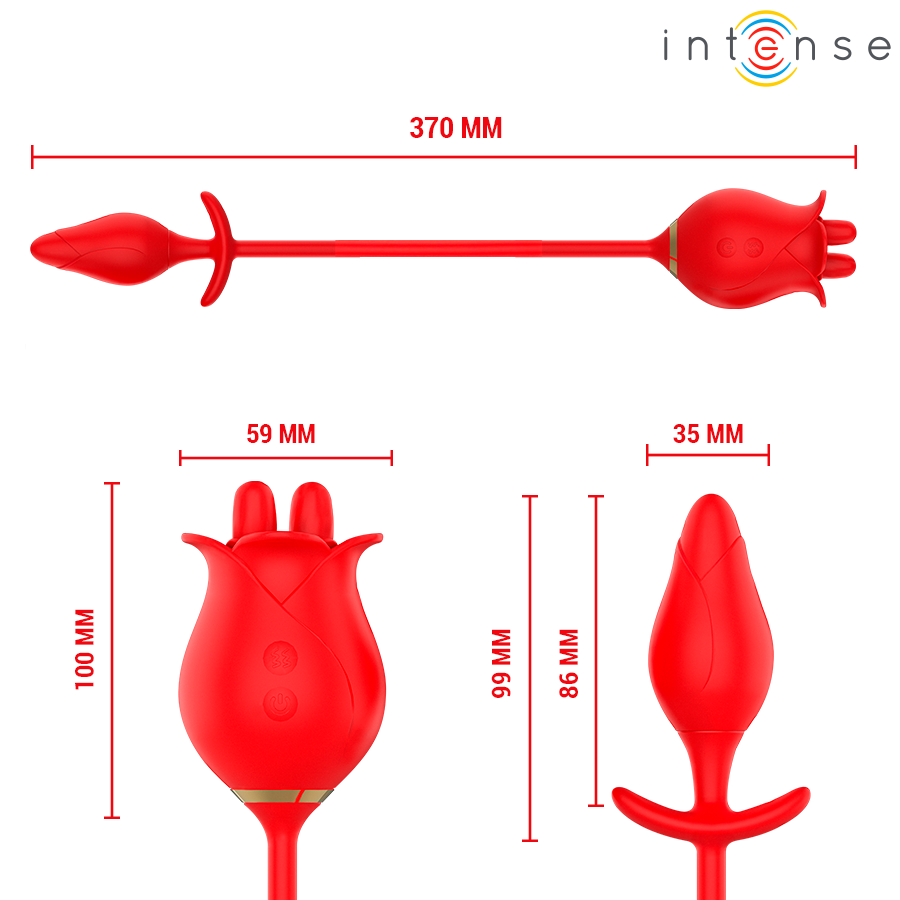 INTENSE - MELANIE DOUBLE STIMULATEUR CLITORIDIEN AVEC LANGUE ZIGZAG