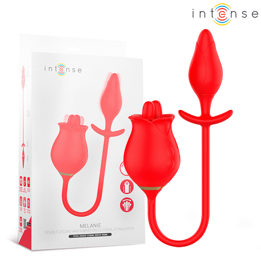 INTENSE - MELANIE DOUBLE STIMULATEUR CLITORIDIEN AVEC LANGUE ZIGZAG