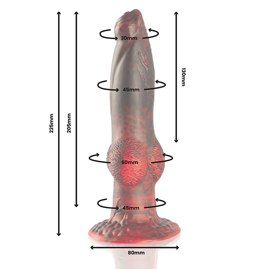 EPIC - PROMETHEUS DILDO TITAN EN FLAMMES RECHARGEABLE TÉLÉCOMMANDE