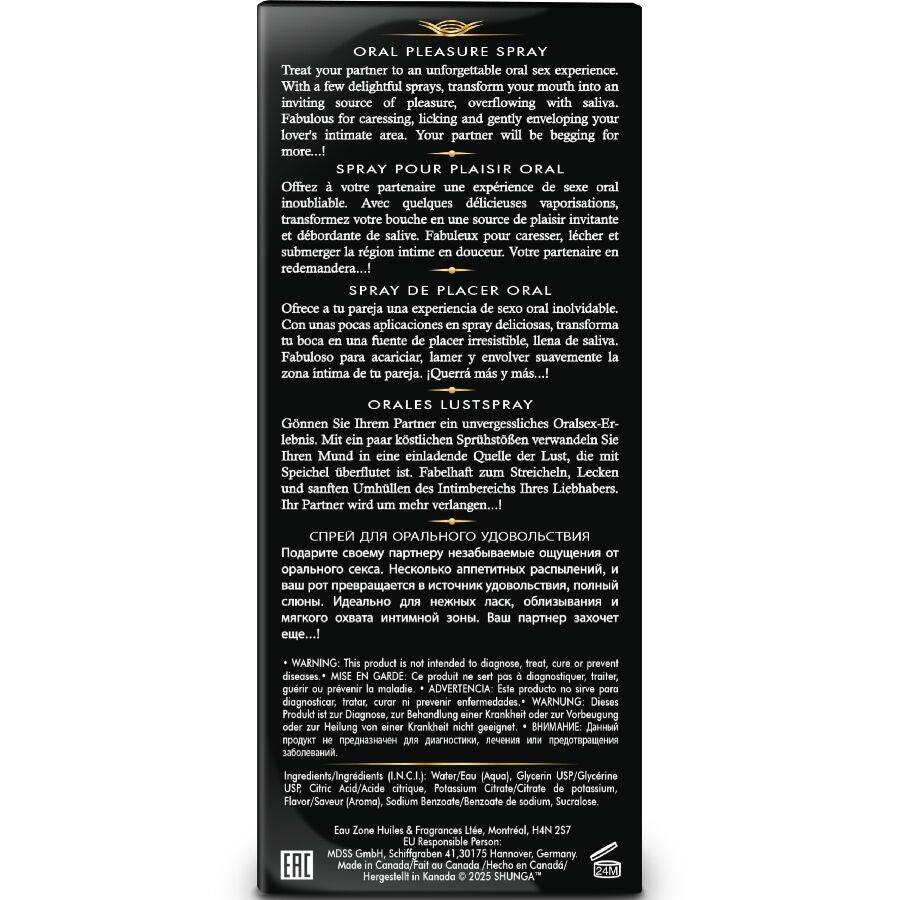 SHUNGA - VAGUES PLAISIR SPRAY ORAL SÉDUCTEUR FRAISE 20 ML