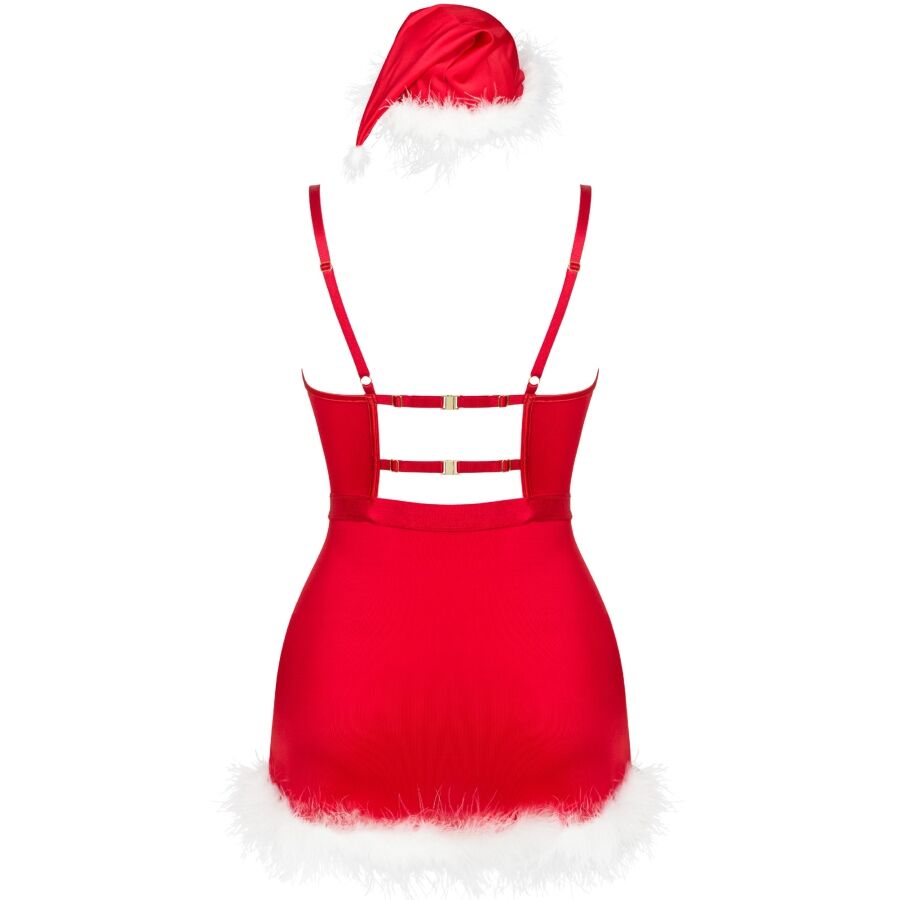 LIVCO CORSETTI FASHION - AGETHE LC 90607 CHEMISE + TANGA + BONNET DE NOËL L/XL