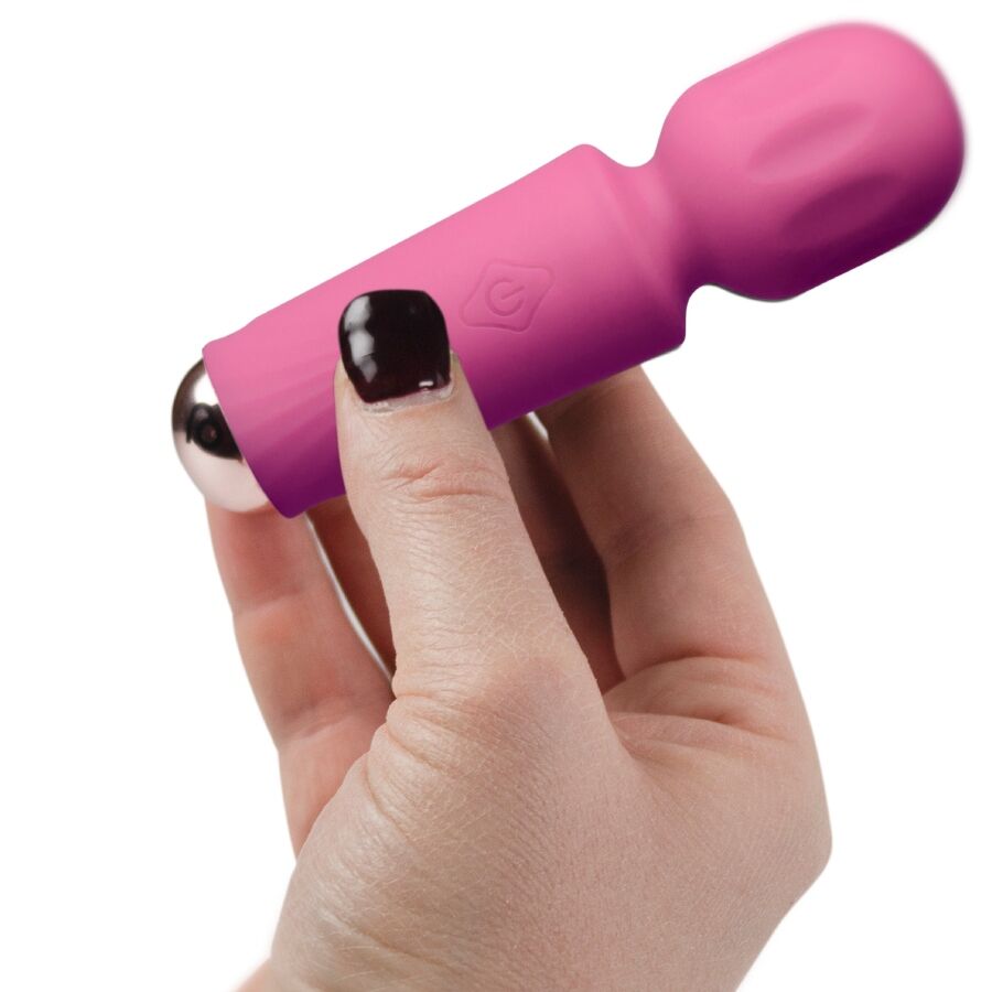 ROCKS-OFF - MINI RECHARGEABLE WAND 16 FUNCTIONS FUCHSIA