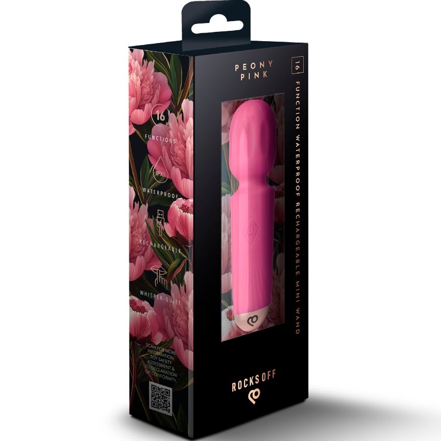 ROCKS-OFF - MINI RECHARGEABLE WAND 16 FUNCTIONS FUCHSIA