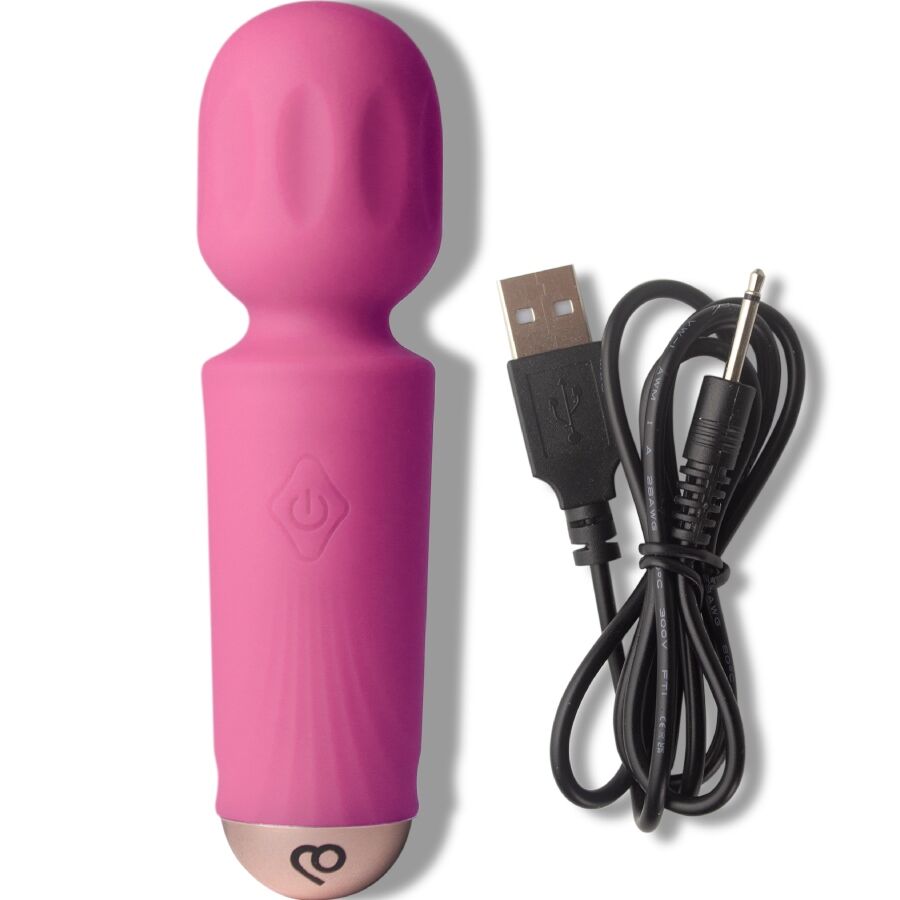 ROCKS-OFF - MINI RECHARGEABLE WAND 16 FUNCTIONS FUCHSIA