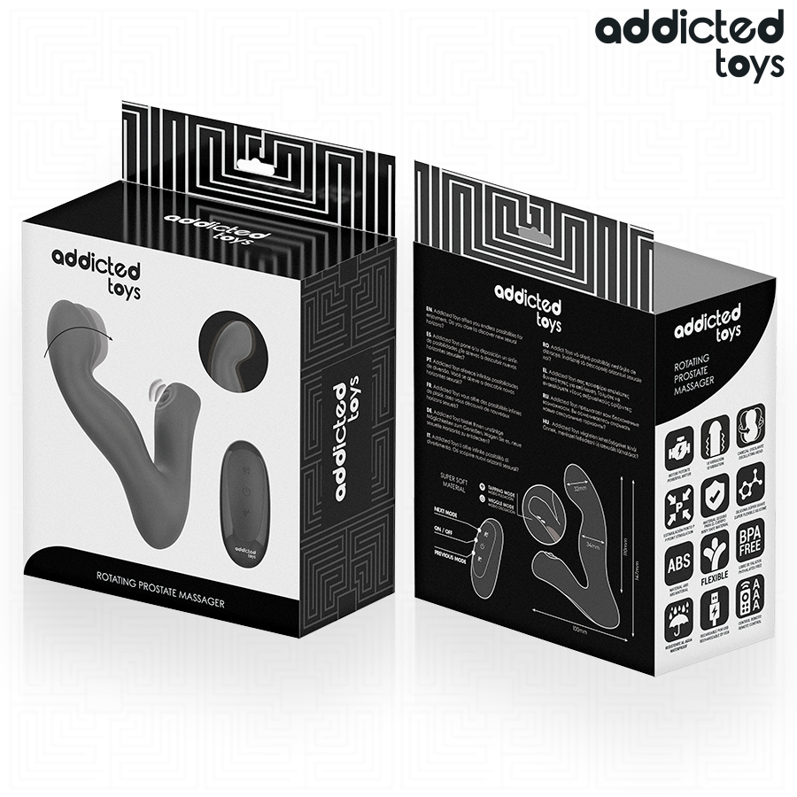 ADDICTED TOYS - OSCILLATING PROSTATE MASSAGER WITH PULSATION MODE AND REMOTE CONTROL
